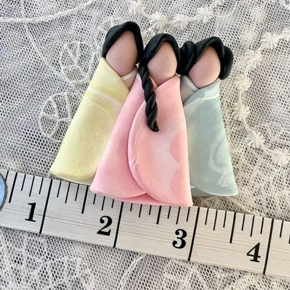 Three Native Maidens Art to Wear Pin